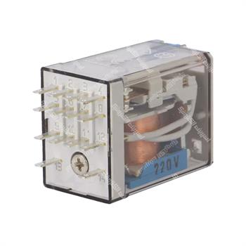 رله شیشه ای 4 کنتاکت فیندر پایه سوکتی 110 ولت دی سی 7 آمپر 14 پایه FINDER 55.34.9.220.0040 