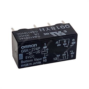 رله مخابراتی امرون 5 ولت 1 آمپر 8 پایه OMRON G6A-274P-ST-US