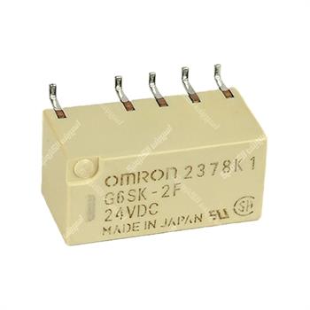 رله مخابراتی لچ دو بوبین اس ام دی امرون 24 ولت 10 پایه OMRON SMD G6SK-2F 