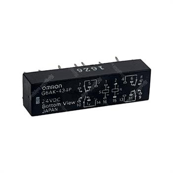 رله مخابراتی لچ دو بوبین امرون 24 ولت 2 آمپر 16 پایه OMRON G6AK-434P 