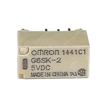 رله مخابراتی لچ دو بوبین امرون 5 ولت 10 پایه OMRON G6SK-2   