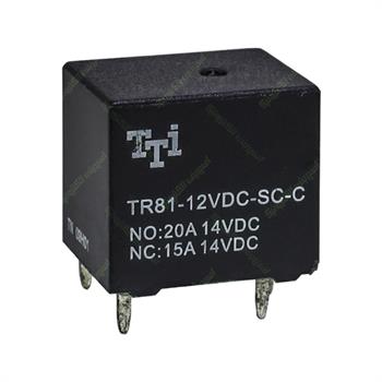 رله بچه میلون تی تی آی 12 ولت 20 آمپر 5 پایه TTI TR81-12VDC-SC-C