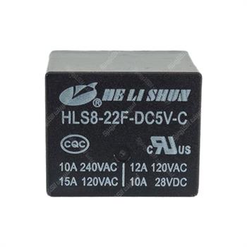 رله میلون قوطی بلند هلی شان 5 ولت 10 آمپر 5 پایه  HELISHUN HLS8L-22F-DC5V-C