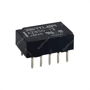 رله مینی مخابراتی دوبل زتلر  12ولت 10 پایه ZETTLER AZ850 