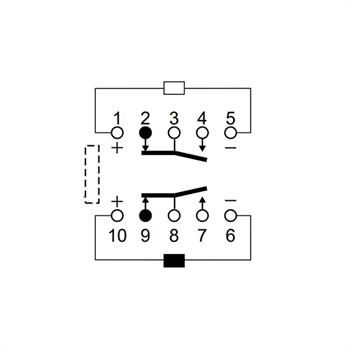 رله مینی مخابراتی لچ نایس دوبوبین 5 ولت 1 آمپر 10 پایه NAIS TQ2-L2-5V