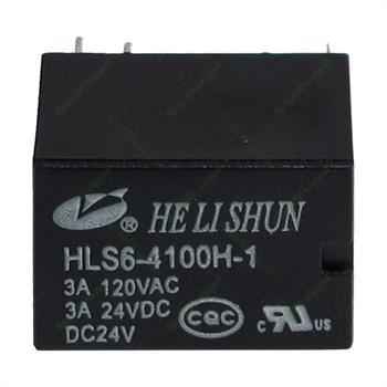 رله مینیاتوری هلی شان بوبین کنار 24 ولت 3 آمپر 5 پایه HELISHUN HLS6-4100H-1