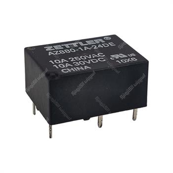  رله مینیاتوری خوابیده زتلر 24ولت 4پین 10آمپر ZETLLER AZ880-1A-24DE 