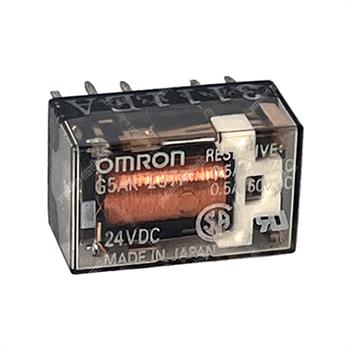 رله مینیاتوری لچ دو بوبین امرون 5 ولت 0.5 آمپر 10 پایه OMRON G5AK-237P 