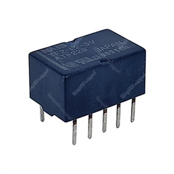 رله مینیاتوری لچ دو بوبین نایس 5 ولت 10 پایه NAIS TF2-L2-5V
