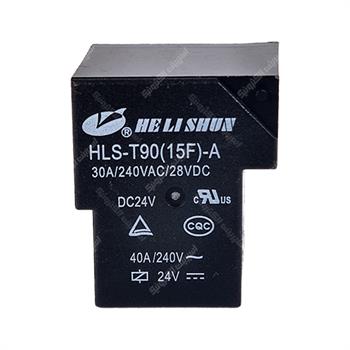 رله هلی شان T شکل 24 ولت 40 آمپر 4 پایه 1 کنتاکت باز HELISHUN HLS-T90-15F-A