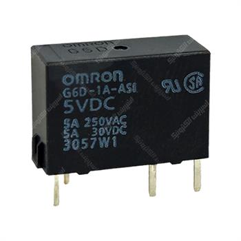 رله پی ال سی باریک امرون 5 ولت 5 آمپر 4 پایه OMRON G6D-1A-ASI