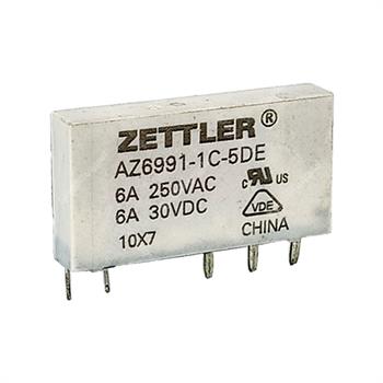 رله پی ال سی باریک زتلر 5 ولت 6 آمپر 5 پایه ZETTLER AZ6991-1C-5DE