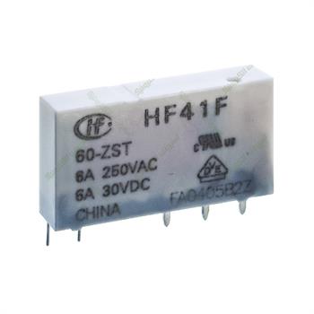 رله پی ال سی باریک هونگفا 60 ولت 6 آمپر 5 پایه HONGFA HF41F-24-ZS