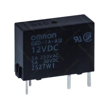 رله پی ال سی باریک امرون 12 ولت 5 آمپر 4 پایه OMRON G6D-1A-ASI