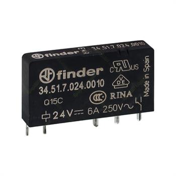 رله پی ال سی فیندر 24 ولت 6 آمپر 5 پایه FINDER PLC 34.51.7.024.0010