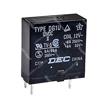 رله کبریتی  8 آمپر 12 ولت  4پایه  DEC DG1U  TV-5 