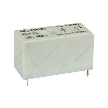 رله کتابی سان یو ارتفاع کوتاه 12 ولت  12 آمپر  4 پایه SANYOU SM-S-112DMH