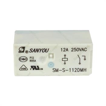 رله کتابی سان یو ارتفاع کوتاه 12 ولت  12 آمپر  4 پایه SANYOU SM-S-112DMH