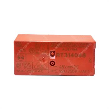 رله کتابی شراک ارتفاع کوتاه 48 ولت 16 آمپر 8 پایه SCHRACK RT314048