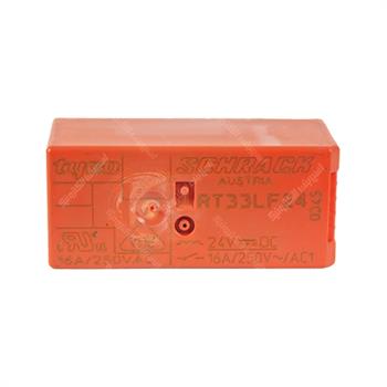 رله کتابی لچ دو بوبین یک باز شراک 24 ولت 16 آمپر 7 پایه  SCHRACK RT33LF24