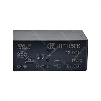 رله کتابی هونگفا ارتفاع کوتاه 12ولت  8آمپر 8پایه HONGFA HF115FK-2Z4T  