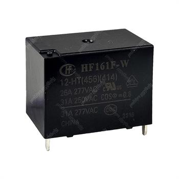 رله کتابی هونگفا 1 کنتاکت باز 12 ولت 26 آمپر 4 پایه HONGFA HF161F-W