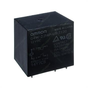 رله کتابی امرون 12 ولت 15 آمپر 6 پایه OMRON G4W-2214P-US-T130