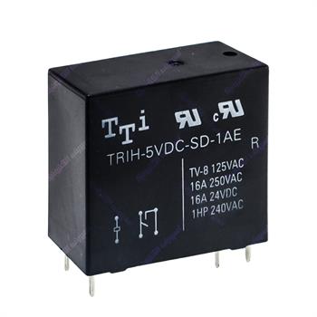 رله کتابی تی تی آی 5 ولت 16 آمپر 6 پایه TTI TRIH-5VDC-SD-1AE