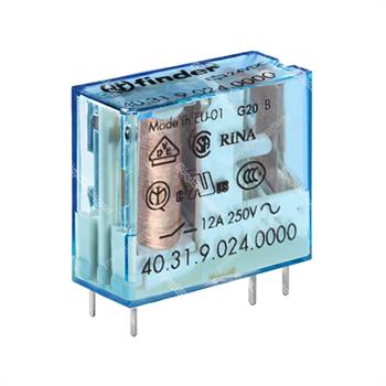 رله کتابی 1 کنتاکت فیندر  24 ولت دی سی 10 آمپر 5 پایه FINDER 40.31.9.024.0000 