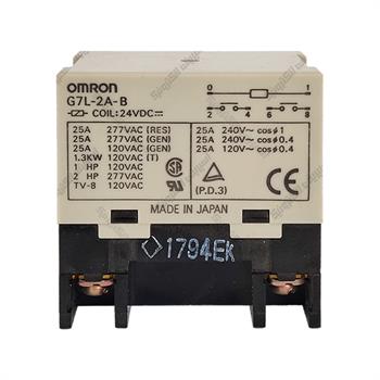 رله کولری پیچ خور امرون 24 ولت 25 آمپر 6 پایه OMRON G7L-2A-B