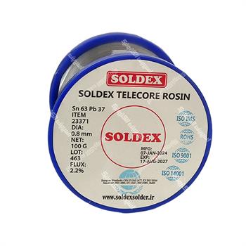 سیم قلع 100گرمی 0.8mm ایرانی SOLDEX