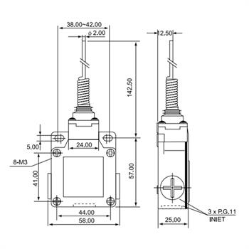 لیمیت سوئیچ آنتنی 10 آمپری سی ان تی دی CNTD CSA-061  