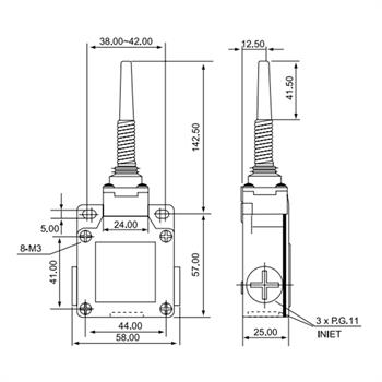 لیمیت سوئیچ آنتنی 10 آمپری سی ان تی دی CNTD CSA-071  