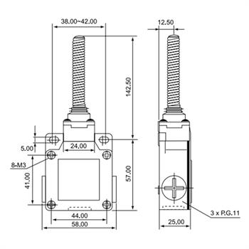 لیمیت سوئیچ آنتنی 10 آمپری سی ان تی دی CNTD CSA-081  