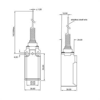 لیمیت سوئیچ آنتنی بدنه باکالیت CNTD CLS-161 