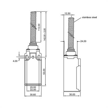 لیمیت سوئیچ آنتنی بدنه باکالیت 10 آمپری سی ان تی دی CNTD CLS-181   