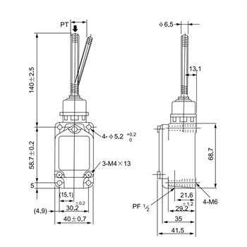 لیمیت سوئیچ تیپ سنگین آنتنی سی ان تی دی 10 آمپری  CNTD CWLNJ  