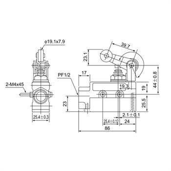 لیمیت سوئیچ حفاظ دار فشاری غلطکی 15 آمپری سی ان تی دی CNTD TZ-6004 