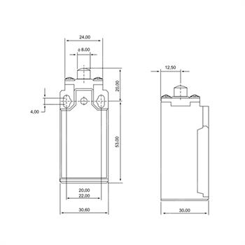 لیمیت سوئیچ فشاری سی ان تی دی 10 آمپر CNTD CLS-101