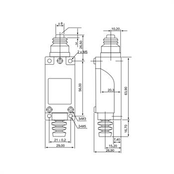 لیمیت سوئیچ فشاری سی ان تی دی 10 آمپر CNTD TZ-8111 