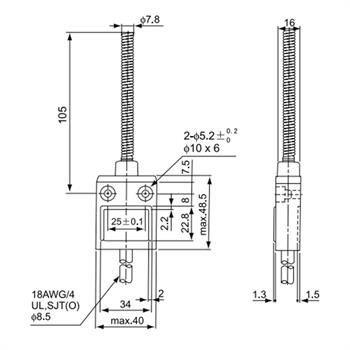 لیمیت سوئیچ کابلی آنتنی ضد آب  10 آمپری سی ان تی دی CNTD CZ-3167 