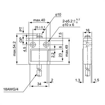 لیمیت سوئیچ کابلی فشاری ضد آب  10 آمپری سی ان تی دی CNTD CZ-3101 