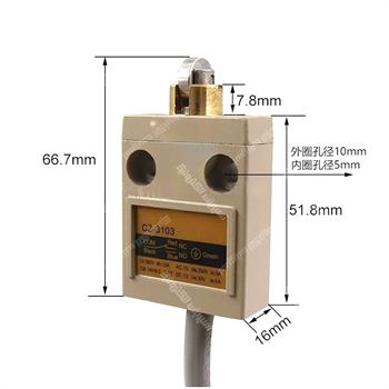 لیمیت سوئیچ کابلی فشاری غلطکی خلاف جهت ضد آب  10 آمپری سی ان تی دی CNTD CZ-3103 