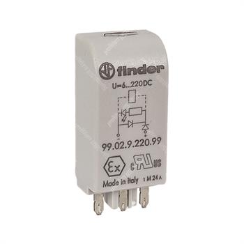 ماژول LED سبز و دیود 220 ولت DC فیندر FINDER 99.02.9.220.99