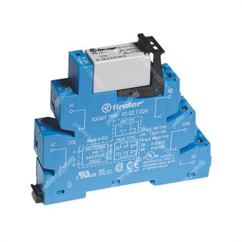 ماژول رله PLC فیندر 24VDC دو کنتاکت چنج اور FINDER 38.52.7.024.0050 