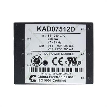 مبدل ولتاژ چینفا  CHINFA  KAD07512D  AC/DC  IN:85-240V  OUT1:+5V-600mA OUT2:+12V-300mA