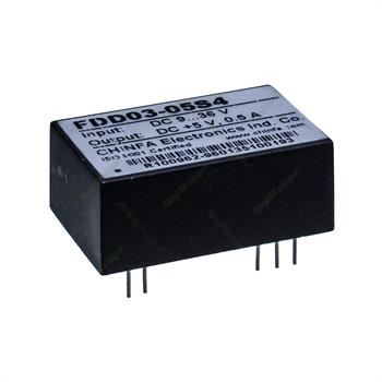 مبدل ولتاژ چینفا 500 میلی آمپر CHINFA  FDD03-05S4  DC/DC IN:9-36V OUT:+5V 