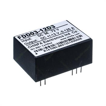 مبدل ولتاژ چینفا 125 میلی آمپر CHINFA  FDD03-12D3  DC/DC  IN:36-72V OUT:±12V