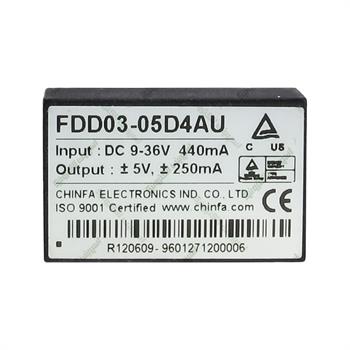 مبدل ولتاژ چینفا 250± میلی آمپر CHINFA FDD03-05D4AU DC/DC IN:9-36V OUT:±5V