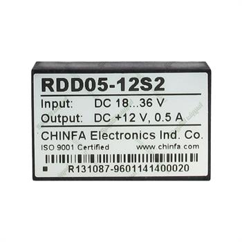 مبدل ولتاژ چینفا 500 میلی آمپر CHINFA RDD05-12S2 DC/DC IN:18-36V OUT:+12V